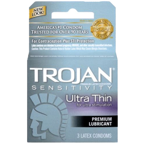 Trojan Ultra Thin Condoms – 3-Count, 6 Packs (18 Total) | Item CC-TR, #243