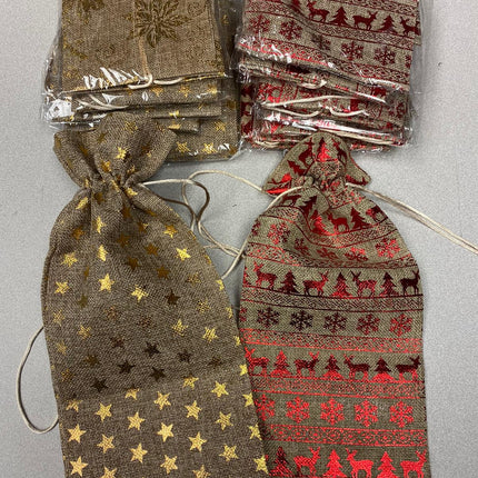 Wine Champagne Bag with Draw String 2 ct