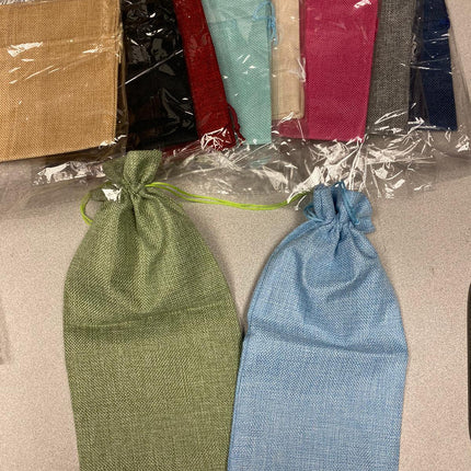 Wine Champagne Bag with Draw String 2 ct