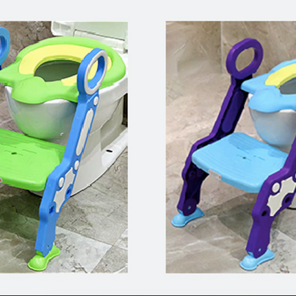 Baybee Paws Children's Potty Toilet Trainer Seat with Step Ladder (Purple-Blue)