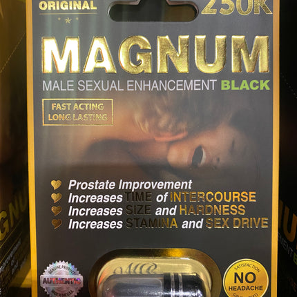 Magnum  Black 250K Black Capsule  XXL 20ct