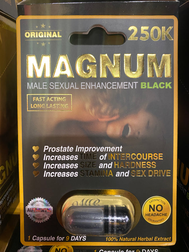 Magnum  Black 250K Black Capsule  XXL 20ct