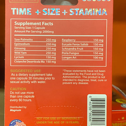 Magnum 980000 Red Capsule Enhancement supplements