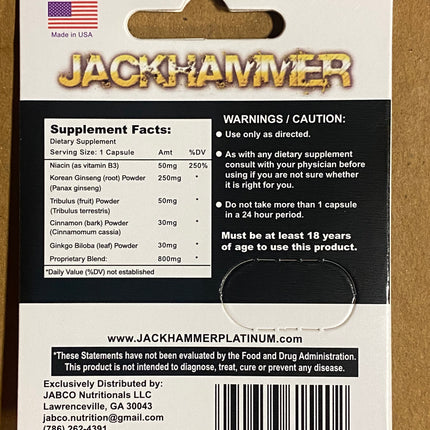 Jackhammer Male enhancement supplement